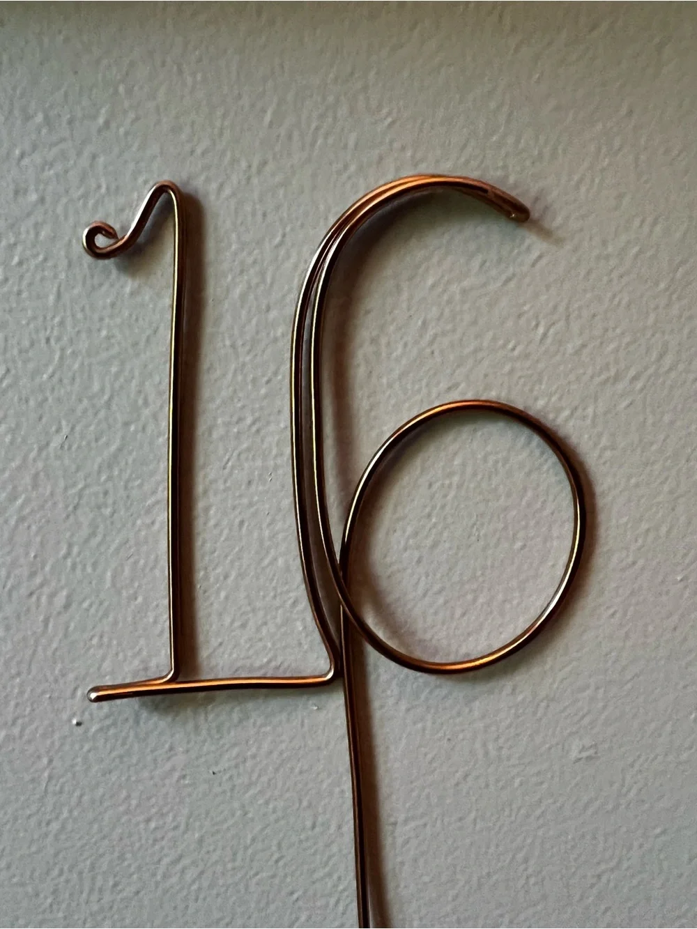 Rose Gold Wire Number Table Markers Wedding 10-22